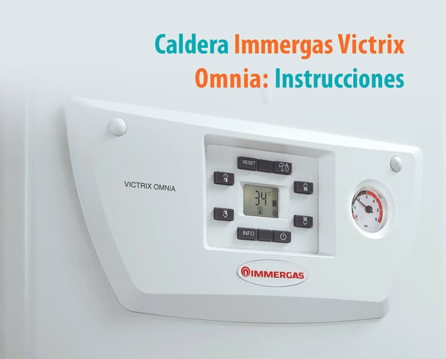 01 Closeup del panel de control de una caldera Immergas Victrix Omnia Instrucciones