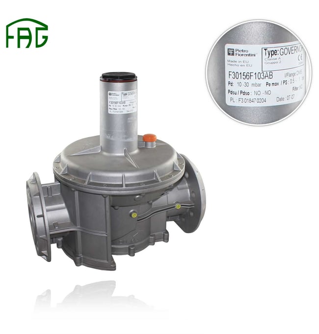 04 Regulador de gas natural marca Fag 30156f-dn65-pn16 500 mbar_A la venta en Suner