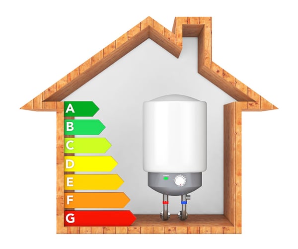 05 Diagrama de colores de eficiencia energetica combinada con casa de madera y calentador